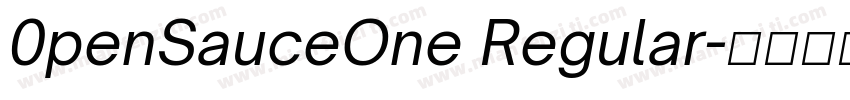 0penSauceOne Regular字体转换